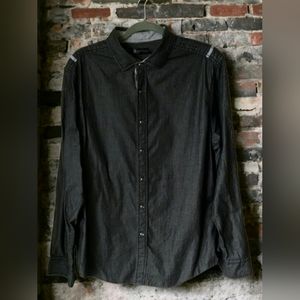 💥3/$12 Smash XL Dark Grey Button Down